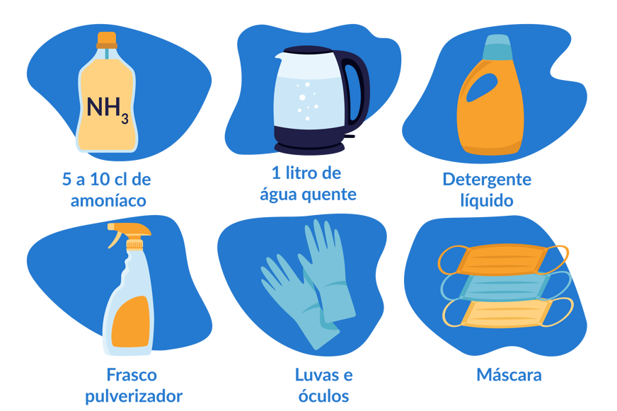 ingredientes para limpar urina de colchão